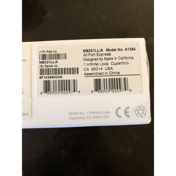 Apple AirPort Express A1264 Wireless 802.11n Wi-Fi MB321LL/A New Factory Sealed - Picture 5 of 5
